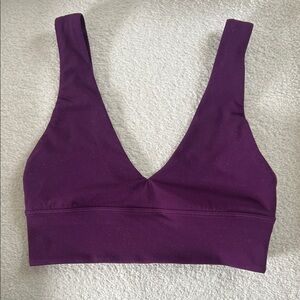 Lululemon Athletica Plum Purple Plunge V-Neck Align Bralette Size 6 Activewear